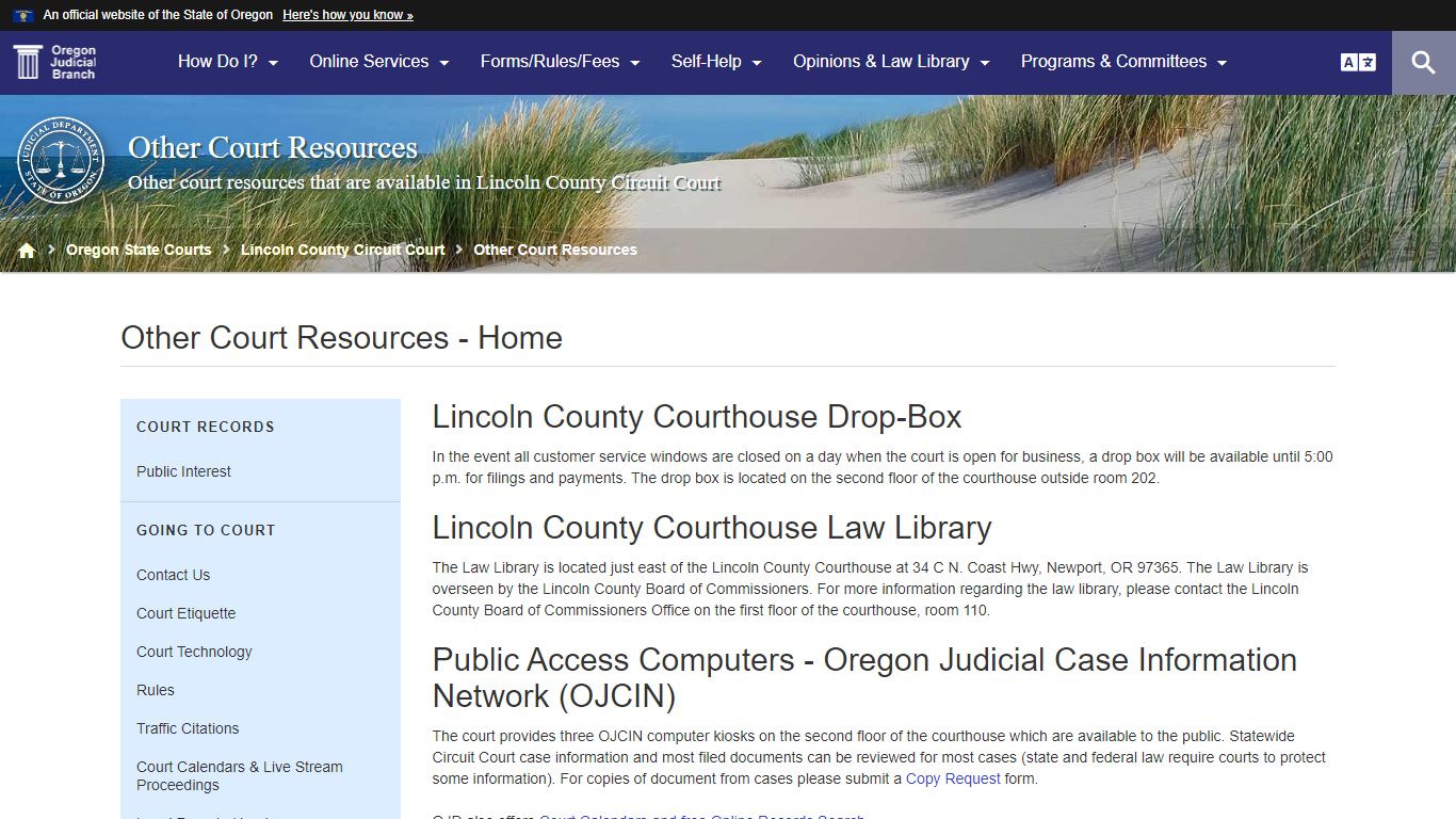 Other Court Resources - Home - Oregon Judicial Department
